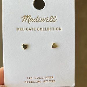 NWT Madewell Heart Stud Earrings